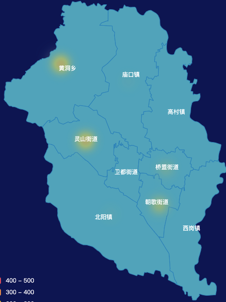 echarts鹤壁市淇县geoJson地图热力图