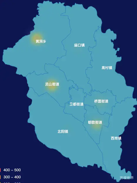 echarts鹤壁市淇县geoJson地图热力图