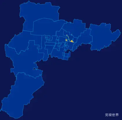 echarts濮阳市华龙区geoJson地图指定区域高亮