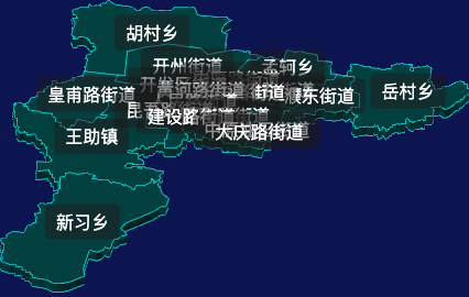 threejs濮阳市华龙区geoJson地图3d地图css2d标签