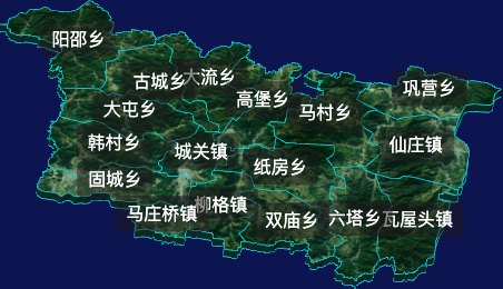 threejs濮阳市清丰县geoJson地图3d地图自定义贴图加CSS2D标签