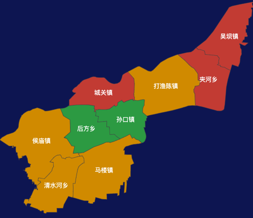 echarts濮阳市台前县geoJson地图定义颜色