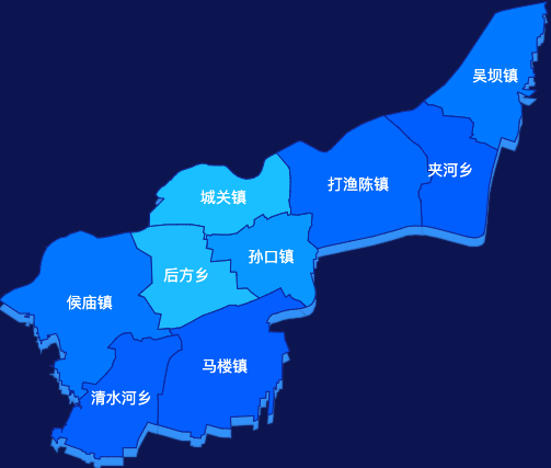echarts濮阳市台前县geoJson地图 visualMap控制地图颜色
