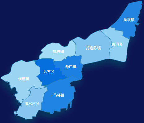 echarts濮阳市台前县geoJson地图 tooltip轮播