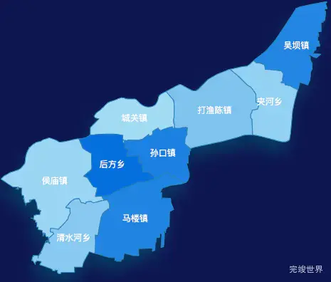 echarts濮阳市台前县geoJson地图 tooltip轮播