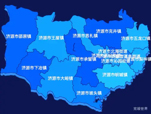 echarts济源市geoJson地图 visualMap控制地图颜色