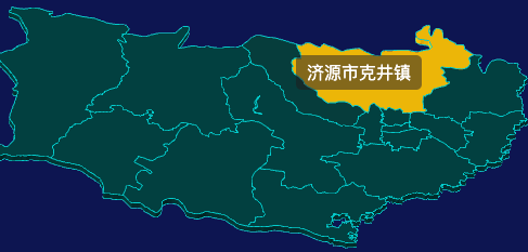 threejs济源市geoJson地图3d地图鼠标移入显示标签并高亮