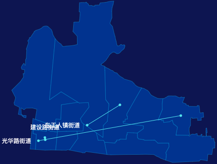 echarts平顶山市卫东区geoJson地图自定义引导线