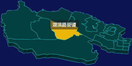threejs平顶山市新华区geoJson地图3d地图鼠标移入显示标签并高亮