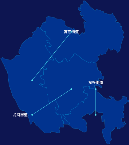 echarts平顶山市石龙区geoJson地图自定义引导线