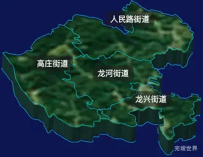 threejs平顶山市石龙区geoJson地图3d地图自定义贴图加CSS2D标签