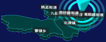 threejs平顶山市湛河区geoJson地图3d地图添加旋转棱锥