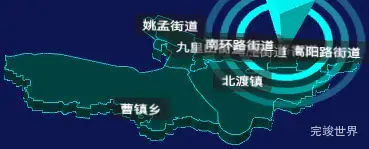 threejs平顶山市湛河区geoJson地图3d地图添加旋转棱锥