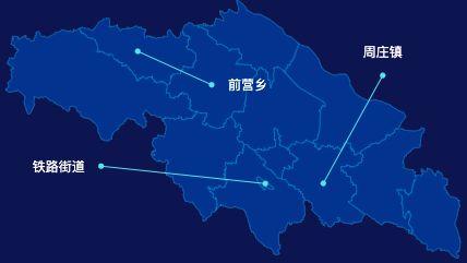 echarts平顶山市宝丰县geoJson地图自定义引导线