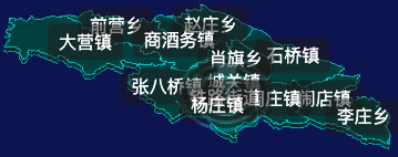 threejs平顶山市宝丰县geoJson地图3d地图CSS2D外加旋转棱锥