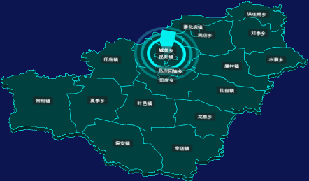 threejs平顶山市叶县geoJson地图3d地图添加旋转棱锥