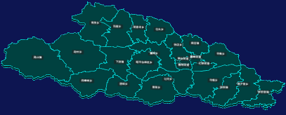 threejs平顶山市鲁山县geoJson地图3d地图CSS3D标签