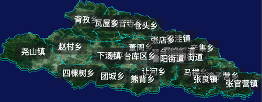 threejs平顶山市鲁山县geoJson地图3d地图自定义贴图加CSS2D标签