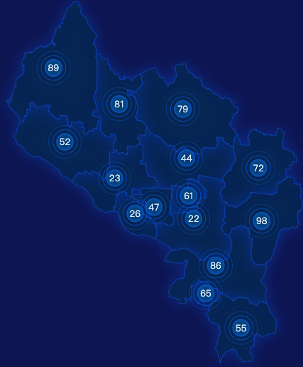 echarts平顶山市郏县geoJson地图圆形波纹状气泡图