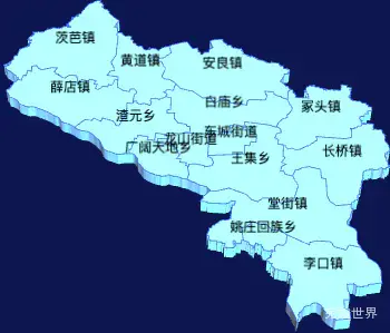 threejs平顶山市郏县geoJson地图3d地图