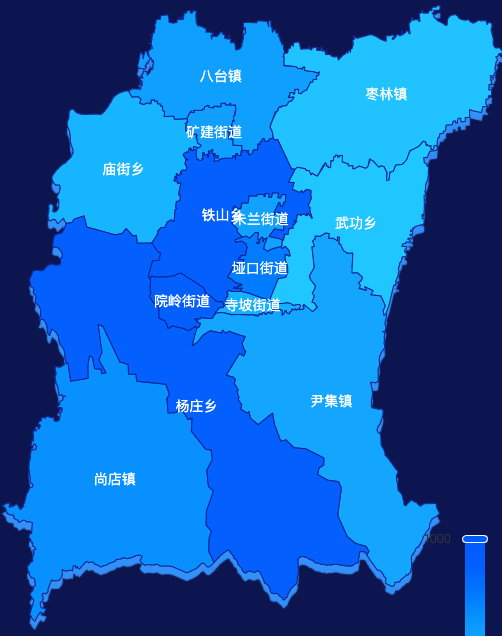 echarts平顶山市舞钢市geoJson地图 visualMap控制地图颜色