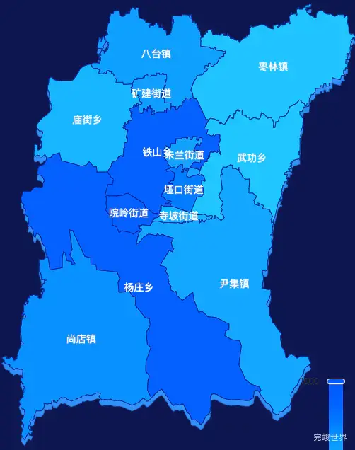 echarts平顶山市舞钢市geoJson地图 visualMap控制地图颜色