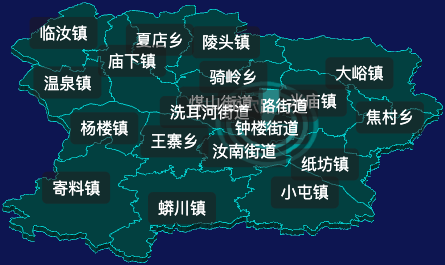 threejs平顶山市汝州市geoJson地图3d地图添加旋转棱锥