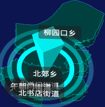 threejs开封市龙亭区geoJson地图3d地图添加旋转棱锥