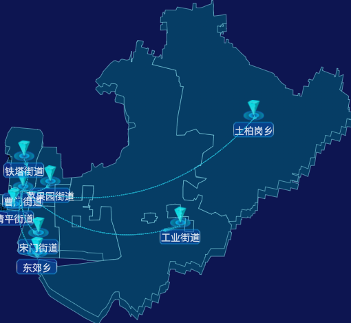 echarts开封市顺河回族区geoJson地图label样式自定义