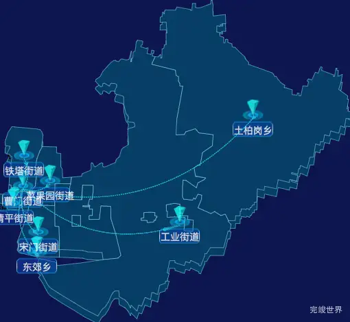 echarts开封市顺河回族区geoJson地图label样式自定义