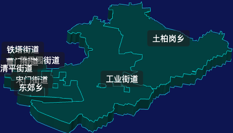 threejs开封市顺河回族区geoJson地图3d地图自定义贴图加CSS2D标签