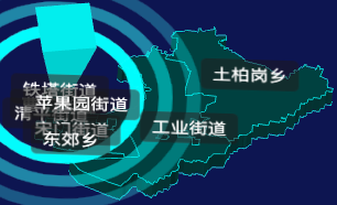 threejs开封市顺河回族区geoJson地图3d地图添加旋转棱锥
