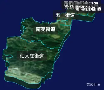 threejs开封市鼓楼区geoJson地图3d地图自定义贴图加CSS2D标签