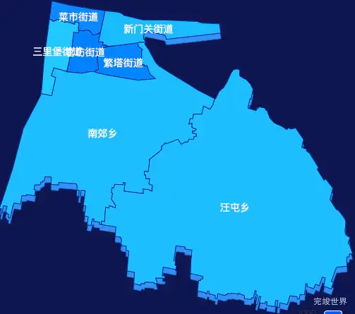 echarts开封市禹王台区geoJson地图 visualMap控制地图颜色