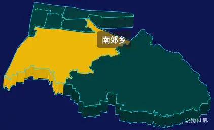 threejs开封市禹王台区geoJson地图3d地图鼠标移入显示标签并高亮