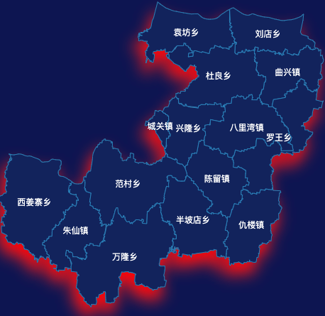 echarts开封市祥符区geoJson地图阴影