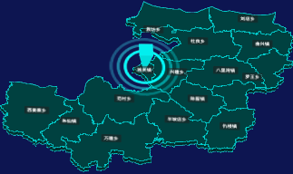 threejs开封市祥符区geoJson地图3d地图添加旋转棱锥