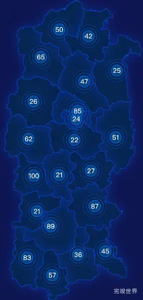 echarts开封市杞县geoJson地图圆形波纹状气泡图