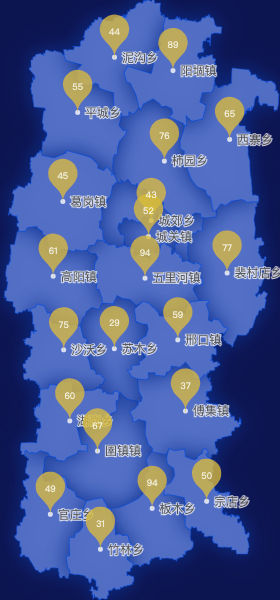 echarts开封市杞县geoJson地图水滴状气泡图