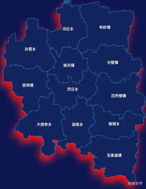 echarts开封市通许县geoJson地图阴影