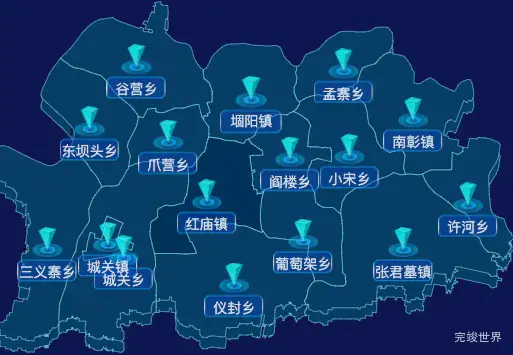 echarts开封市兰考县geoJson地图点击跳转到指定页面