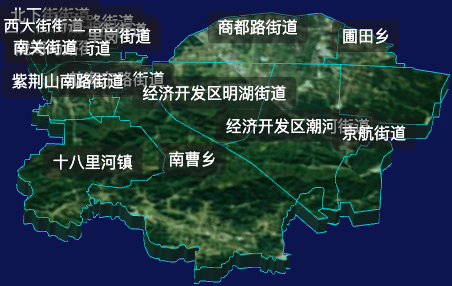 threejs郑州市管城回族区geoJson地图3d地图自定义贴图加CSS2D标签
