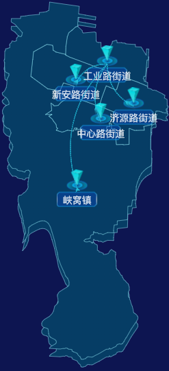 echarts郑州市上街区geoJson地图label样式自定义