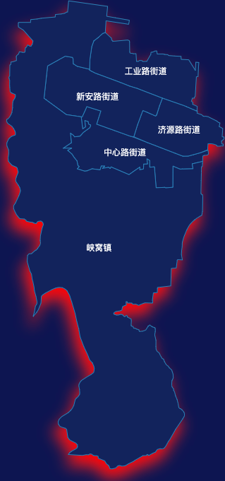 echarts郑州市上街区geoJson地图阴影
