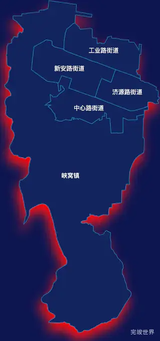 echarts郑州市上街区geoJson地图阴影