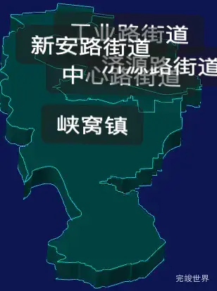 threejs郑州市上街区geoJson地图3d地图CSS3D标签