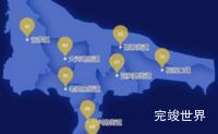 echarts郑州市惠济区geoJson地图水滴状气泡图实例代码