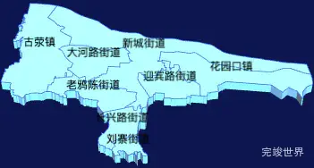 echarts郑州市惠济区geoJson地图3d地图