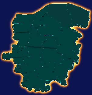 threejs郑州市中牟县geoJson地图3d地图添加金色效果