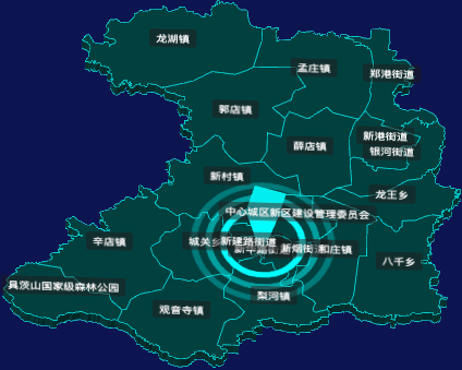 threejs郑州市新郑市geoJson地图3d地图添加旋转棱锥